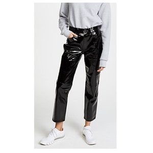 RAG & BONE WOMEN'S PATENT LEATHER PANTS-BLACK SZ 27